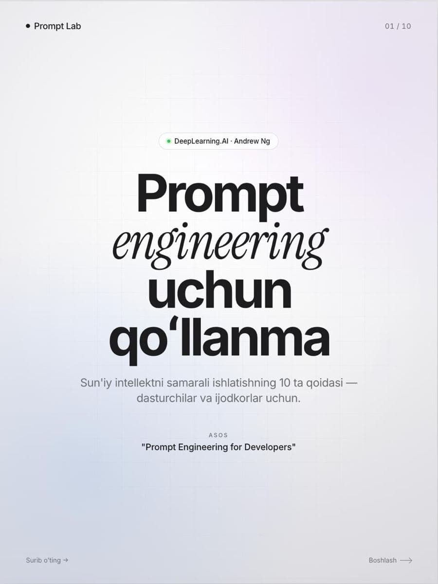 Yaxshi prompt bu yaxshi kontekst