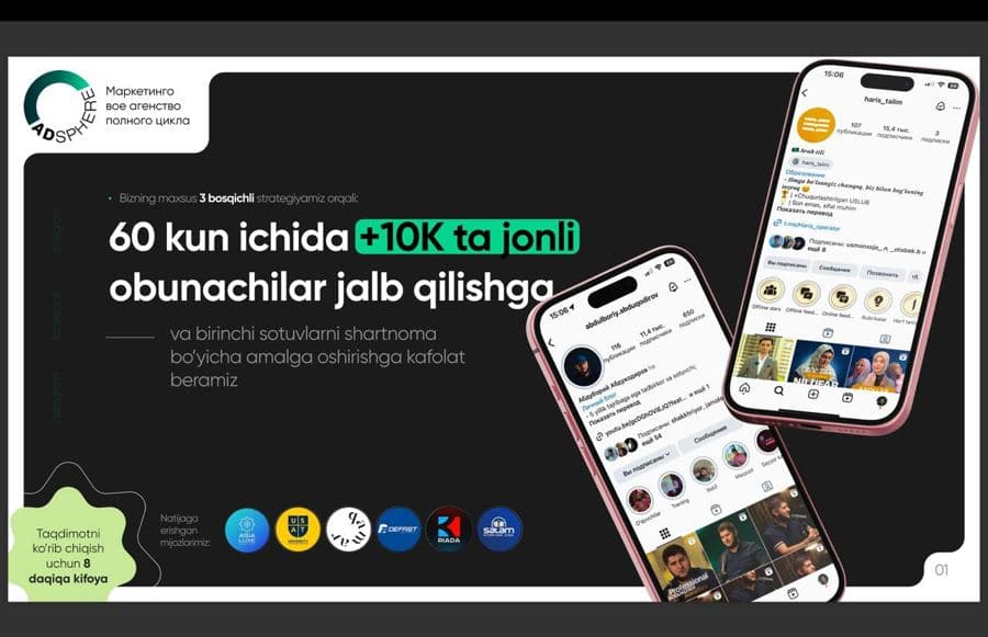 Marketing agentligi uchun taklif qadamlari
